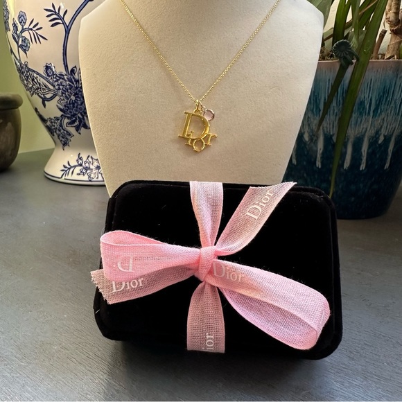 Dior Gold Tone Zipper Pull Charm. With 22k Plated Unbranded Chain - Picture 2 of 6